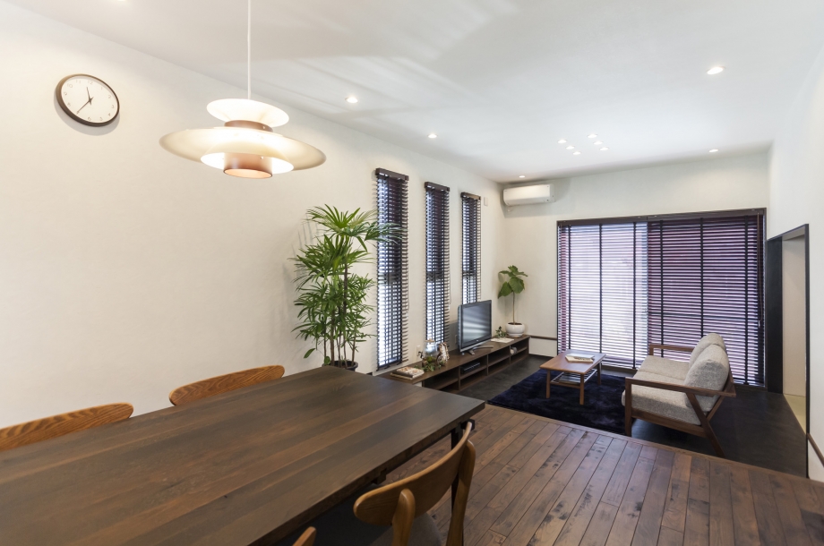 ダウンフロアにより立体感が生まれています。