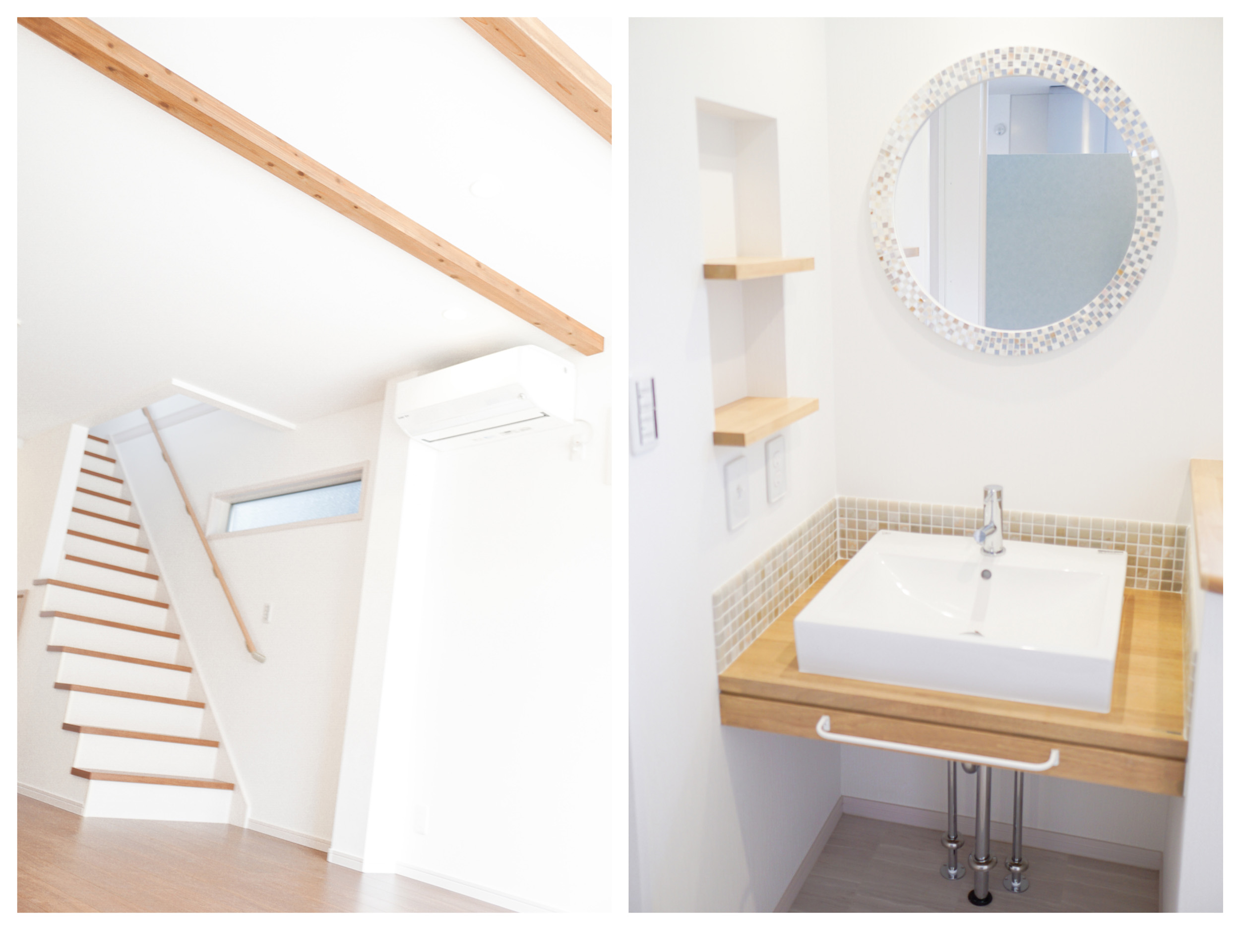 造作のオリジナル洗面化粧台。