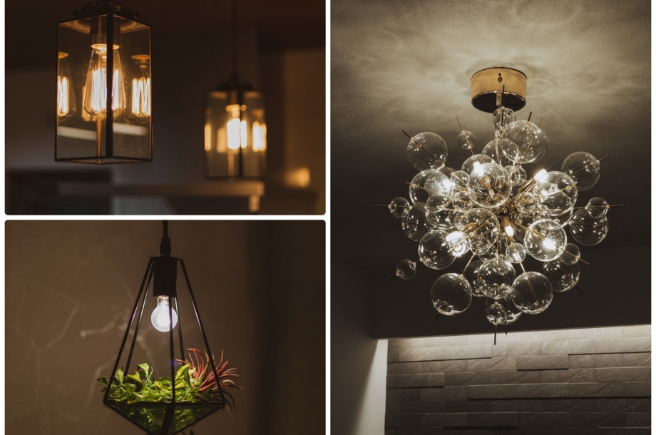 キッチンやリビングなど照明のひとつひとつにもお施主様のごだわりが。